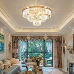 Sala de expoziție de plafoniere rotunde K9 de lux postmodernă cu montare încastrabilă