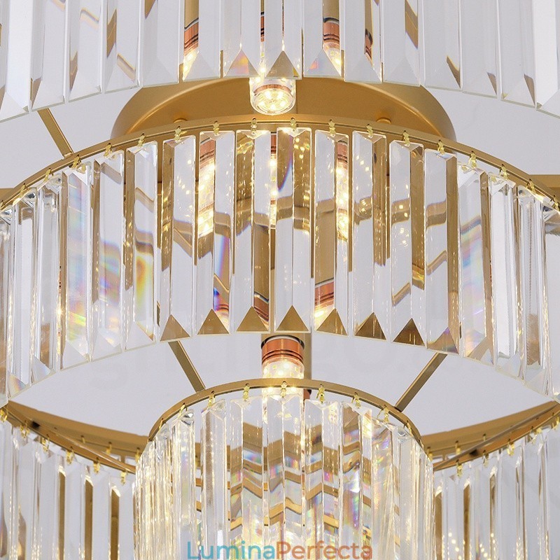 Sala de expoziție de plafoniere rotunde K9 de lux postmodernă cu montare încastrabilă