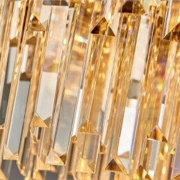 Anul acesta Sala de expoziții Candelabru cu pandantiv din cristal K9 de lux postmodern de aur