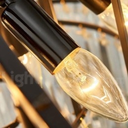 Anul acesta Sala de expoziții Candelabru cu pandantiv din cristal K9 de lux postmodern de aur