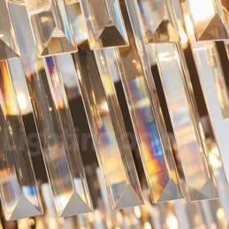 Sala de expoziții Candelabru cu pandantiv din cristal K9 rotund de lux, auriu, plus negru