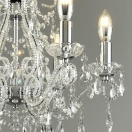 6 Lumini Aur Argintiu Stil American Candelabru Cristal Pendant Magazin de Lumini