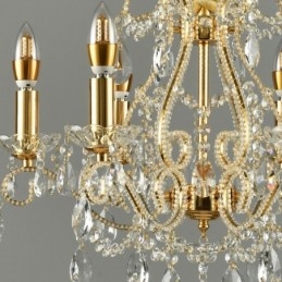 6 Lumini Aur Argintiu Stil American Candelabru Cristal Pendant Magazin de Lumini