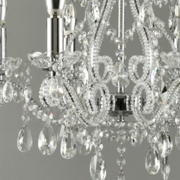 6 Lumini Aur Argintiu Stil American Candelabru Cristal Pendant Magazin de Lumini