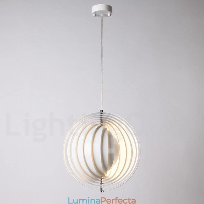 Lampă de suspendare DIY postmodernă Globe White Rotate