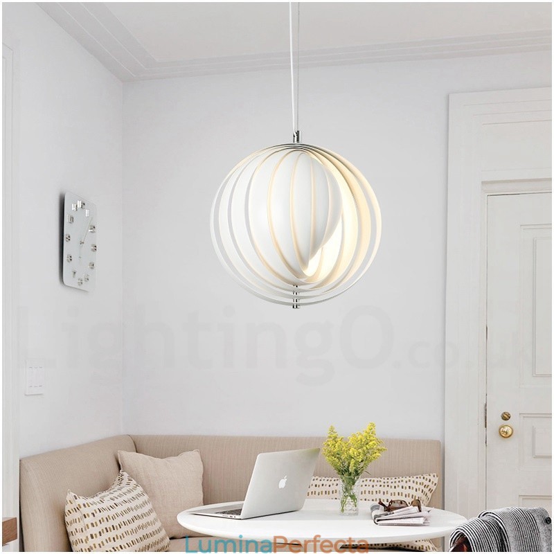 Lampă de suspendare DIY postmodernă Globe White Rotate