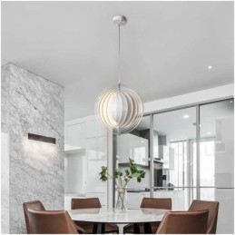 Lampă de suspendare DIY postmodernă Globe White Rotate