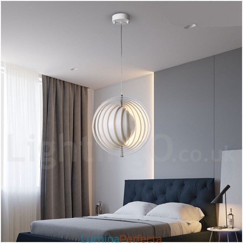 Lampă de suspendare DIY postmodernă Globe White Rotate