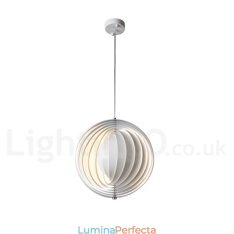 Lampă de suspendare DIY postmodernă Globe White Rotate