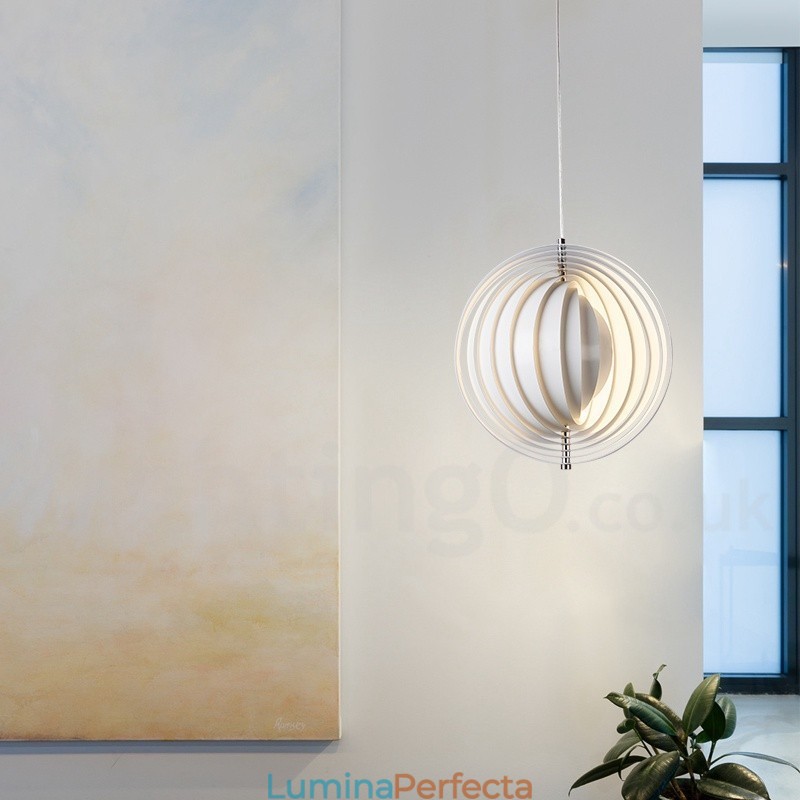 Lampă de suspendare DIY postmodernă Globe White Rotate