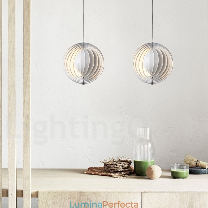 Lampă de suspendare DIY postmodernă Globe White Rotate