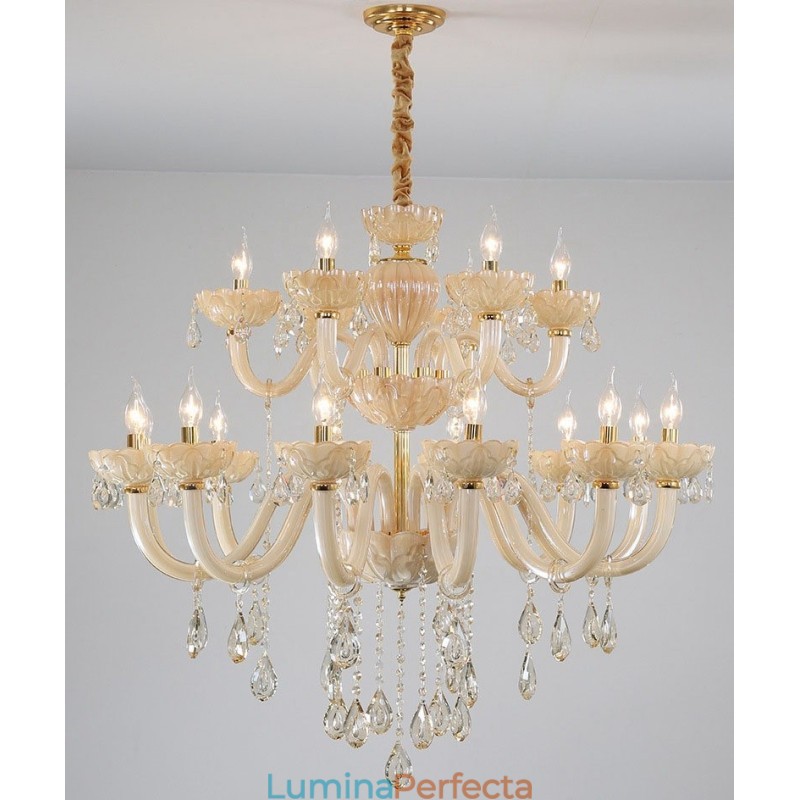 18 (12+6) Lumânare de cristal de șampanie, de lux