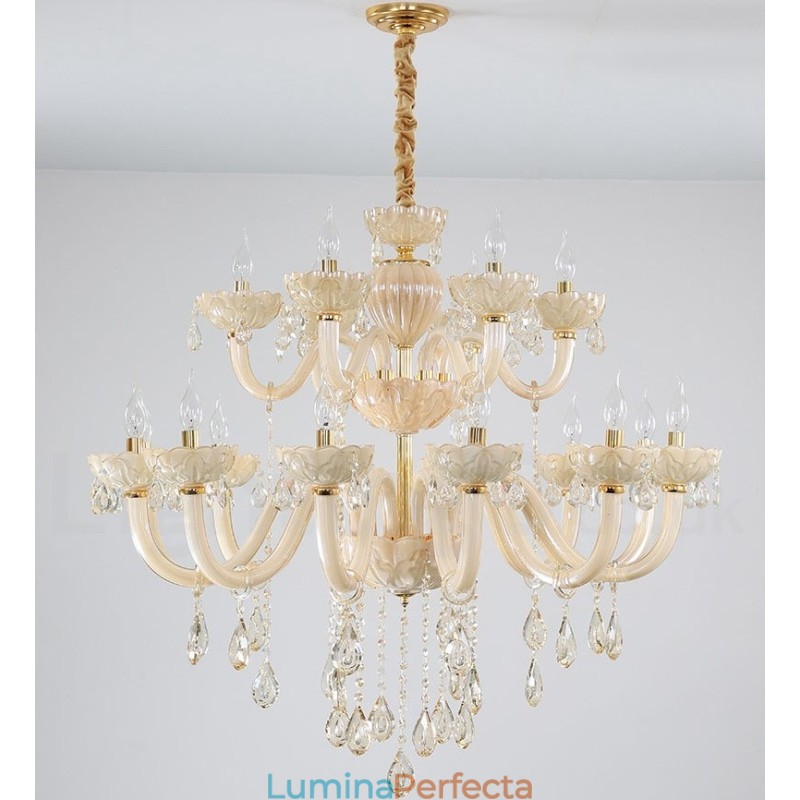 18 (12+6) Lumânare de cristal de șampanie, de lux