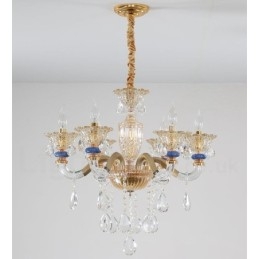Candelabru de șampanie, modern și contemporan, cu 6 lumini, cu cristal