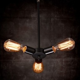 Lampă suspendată 3 Lumini Fier forjat în stil rustic