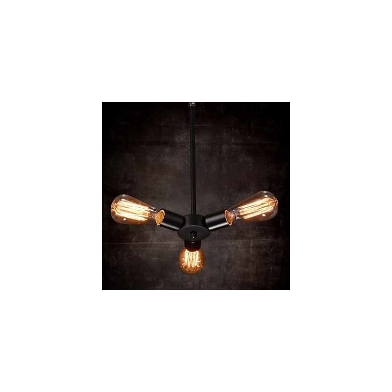 Lampă suspendată 3 Lumini Fier forjat în stil rustic