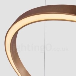 Wi-Fi Smart Dimmable Aur Rose Gold Modern Contemporan 3 inele Lumină suspendată din aliaj de aluminiu cu abajur acrilic