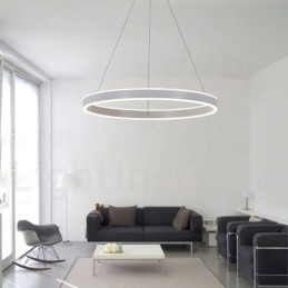 1 Inel Două benzi Lampă suspendată Art Deco 60cm Lumină suspendată