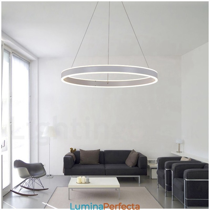 1 Inel Două benzi Lampă suspendată Art Deco 60cm Lumină suspendată