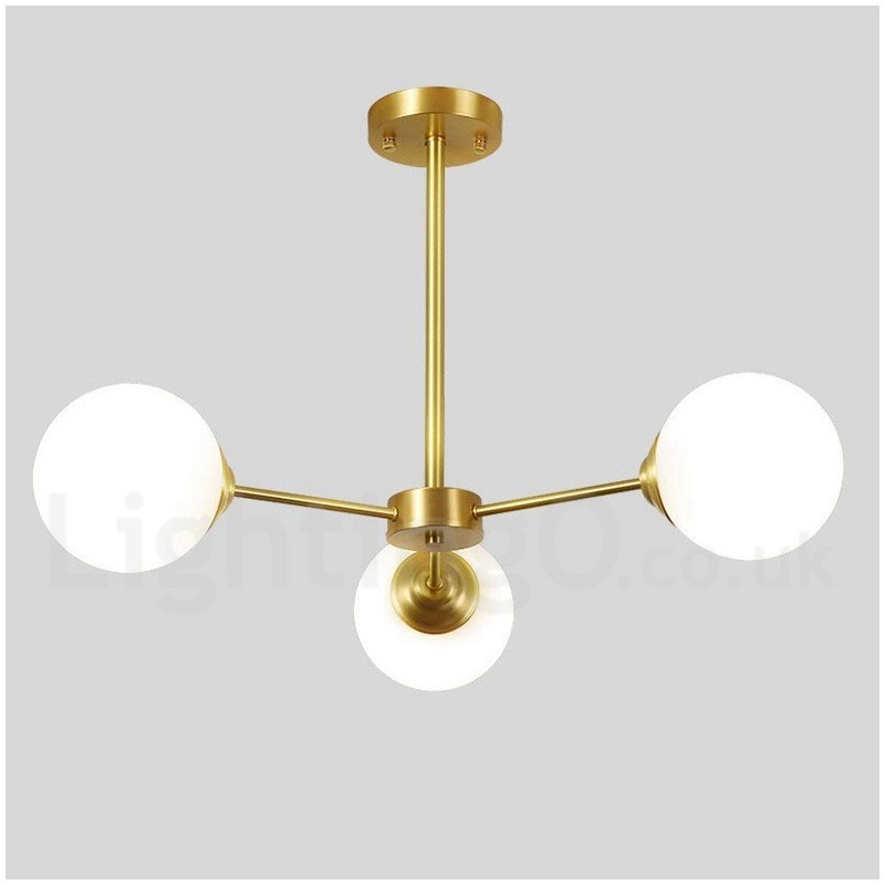 Candelabru cu fasole din alamă pură, cu 3 lumini, molecule de metal moderne