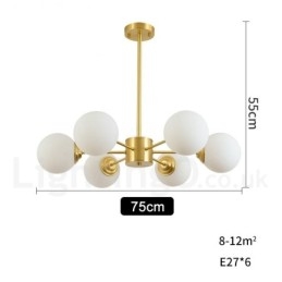 Candelabru cu fasole din alamă pură, cu 6 lumini, molecule de metal moderne