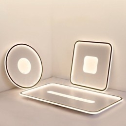 Plafoniere ultra subțiri, reglabile, moderne, contemporane, în stil nordic, cu montare încastrabilă, cu telecomandă, care pot fi, de asemenea, folosite ca lampă de perete