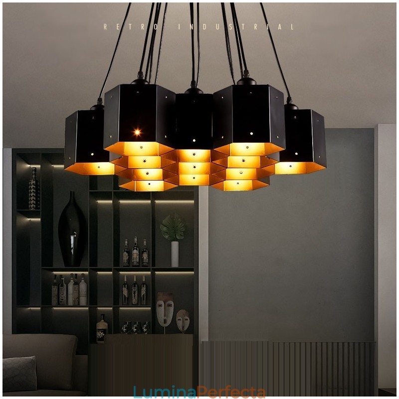 Candelabru cu pandantiv în stil industrial Loft