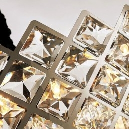 Candelabru cu pandantiv din cristal K9, rotund, argint postmodern de lux