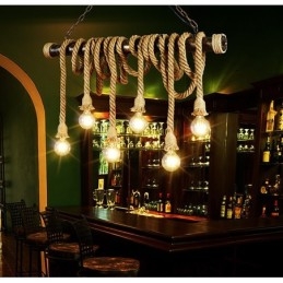 Candelabru din frânghie de cânepă, tradițional clasic, stil nordic