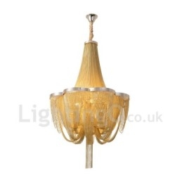 Candelabru cu ciucuri Lumină suspendată de designer Argintiu auriu