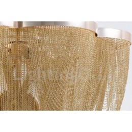 Candelabru cu ciucuri Lumină suspendată de designer Argintiu auriu