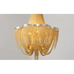 Candelabru cu ciucuri Lumină suspendată de designer Argintiu auriu