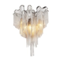 Candelabru cu ciucuri Plafoniera de designer Argintiu auriu