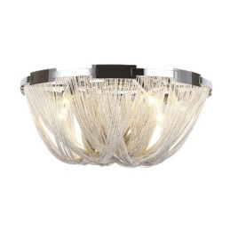 Candelabru cu ciucuri Plafoniera de designer Argintiu auriu