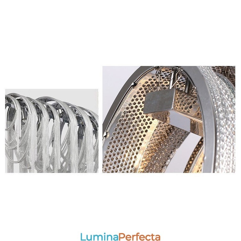 Candelabru cu ciucuri Lumină suspendată de designer Argintiu auriu