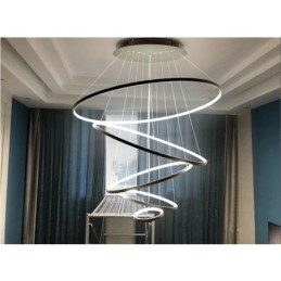 Lampă mare 4 inele 5 inele aur negru alb pandantiv Design modern