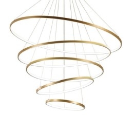 Lampă mare 4 inele 5 inele aur negru alb pandantiv Design modern