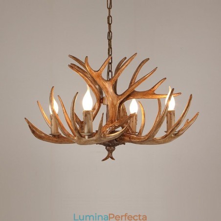 Candelabru antic Antler cu 4 lumini, rustic artistic, retro Candelabru antic Antler cu 4 lumini, rustic artistic, retro