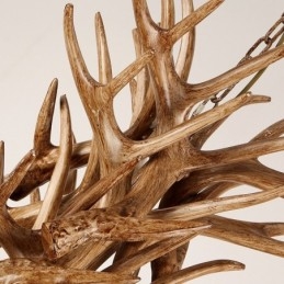 Candelabru antic Antler cu 4 lumini, rustic artistic, retro