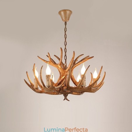 6 Lumini Rustic Artistic Retro Antler Candelabru Antic 6 Lumini Rustic Artistic Retro Antler Candelabru Antic