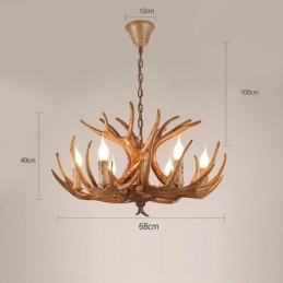 6 Lumini Rustic Artistic Retro Antler Candelabru Antic