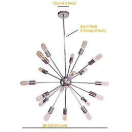 Candelabru Modern Globe Living Pandantiv Dining Shopping Magazin Noapte Metal Cromat