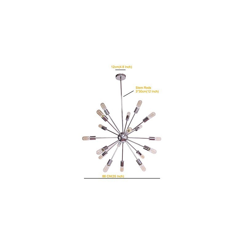 Candelabru Modern Globe Living Pandantiv Dining Shopping Magazin Noapte Metal Cromat