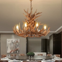 9 Lumini 4 Nivele Rustic Artistic Retro Antler Candelabru Antic