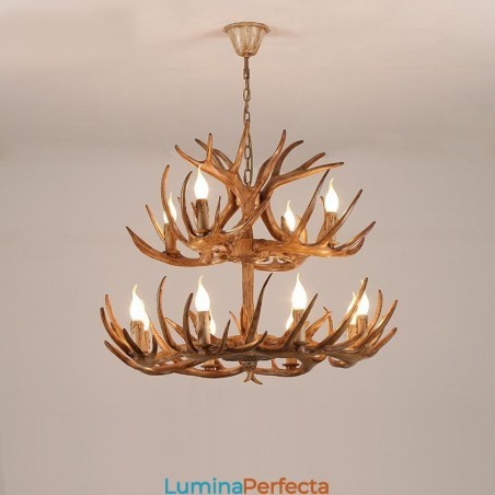12 (8+4) Lumină 2 Nivele Rustic Artistic Retro Antler Antic Candelabru 12 (8+4) Lumină 2 Nivele Rustic Artistic Retro Antler Antic Candelabru