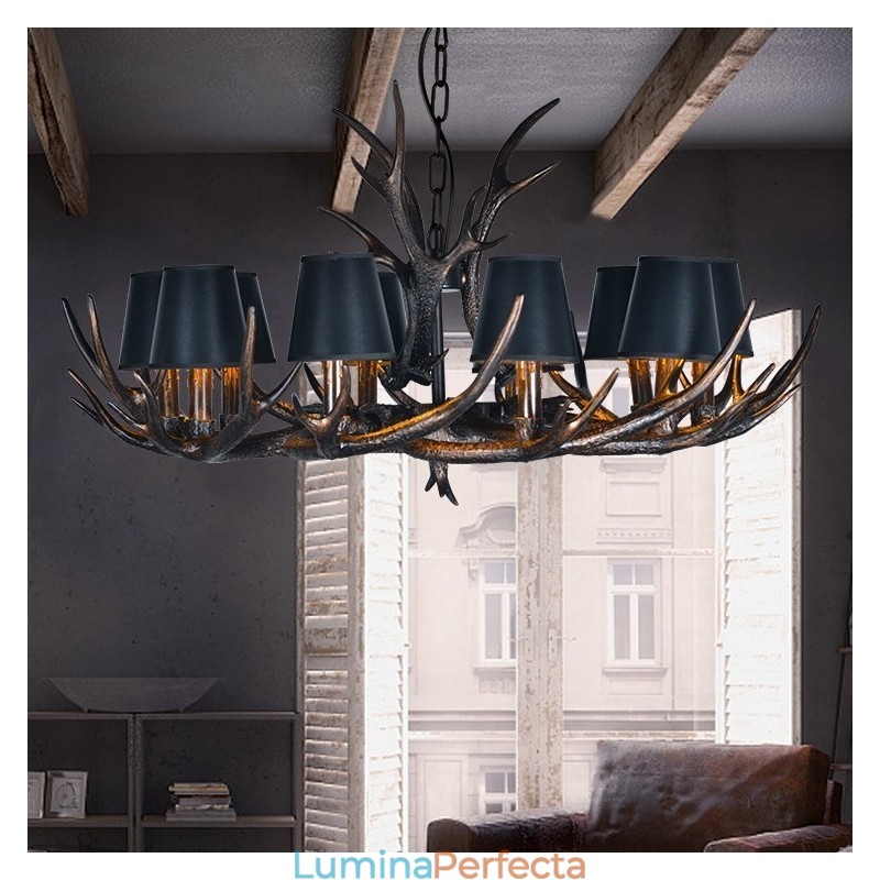 Candelabru antic Antler retro cu nuante