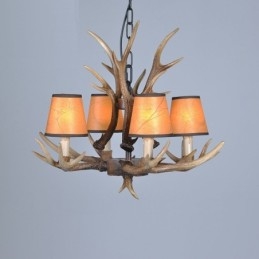 Candelabru antic cu 4 lumini, rustic, artistic, retro, coarne