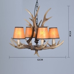 Candelabru antic cu 4 lumini, rustic, artistic, retro, coarne