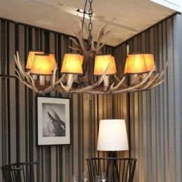 Candelabru antic Antler retro cu nuante