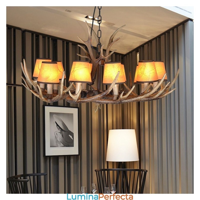Candelabru antic Antler retro cu nuante
